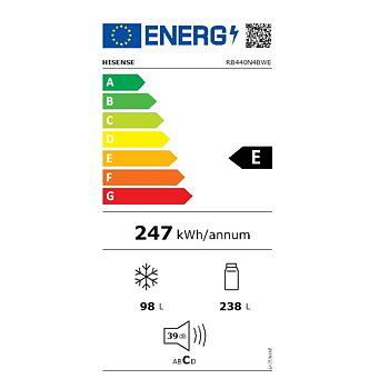 Kombinerat kylskåp Hisense RB440N4BWE Vit