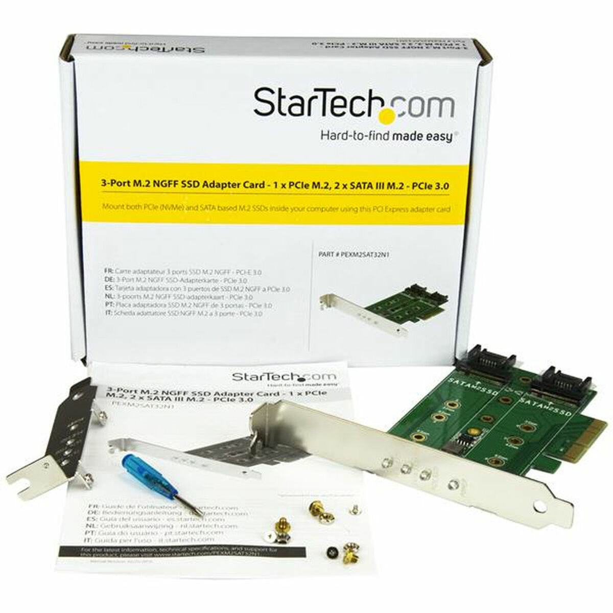 PCI Kort SSD M.2 Startech PEXM2SAT32N1 - 2