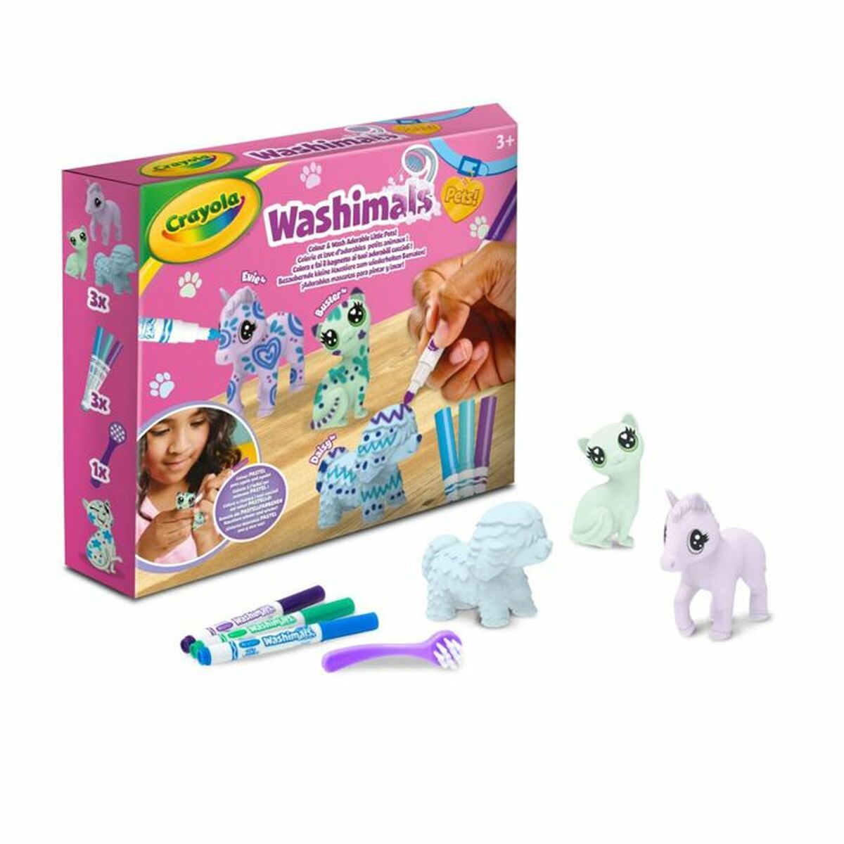 Ritningsset Crayola Washimals (3 Delar) (3 antal)