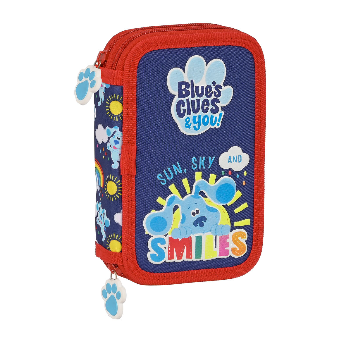 Dubbelt pennfodral Blue's Clues Marinblå (28 Delar) - 4