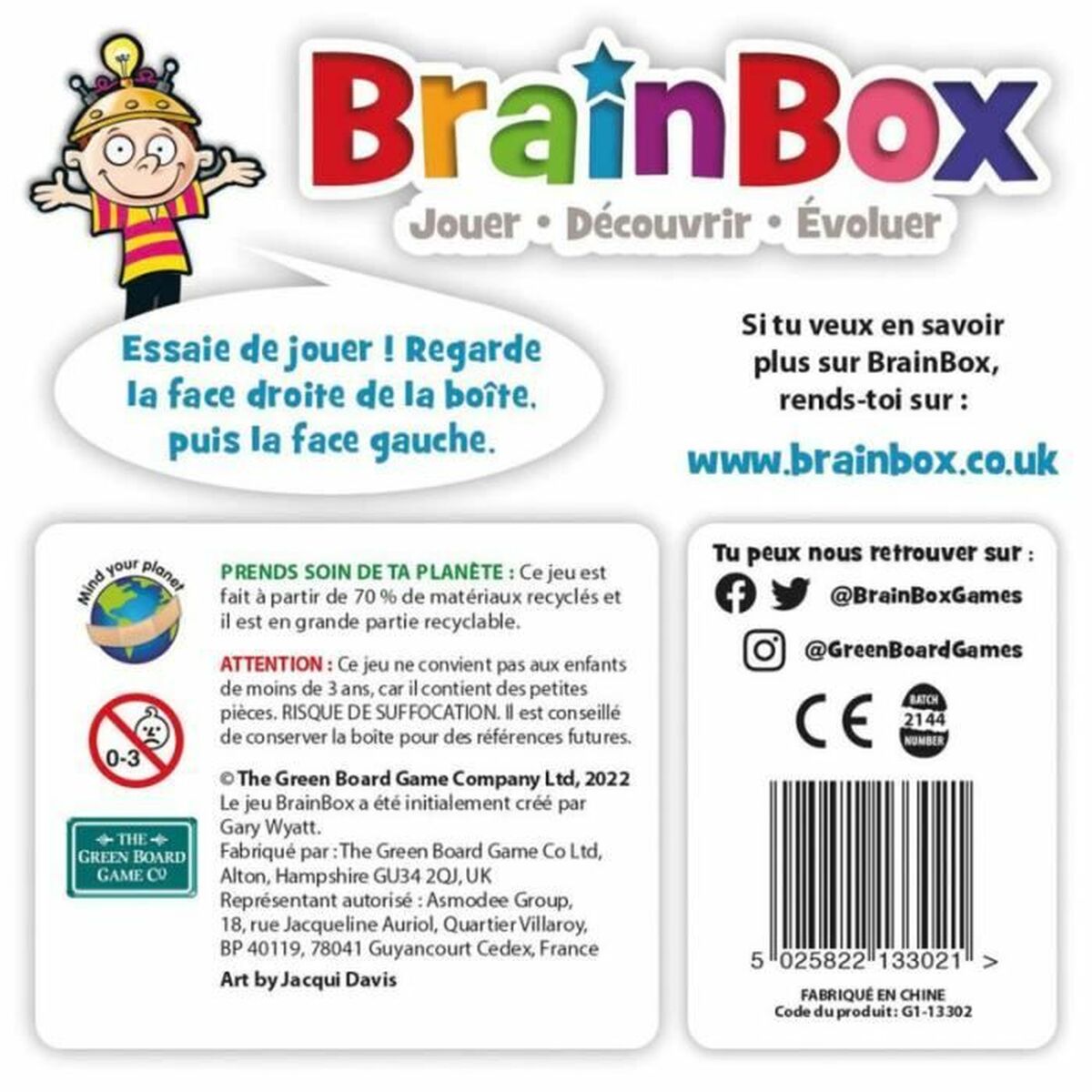 Utbildningsspel Asmodee BrainBox - Animales - 3