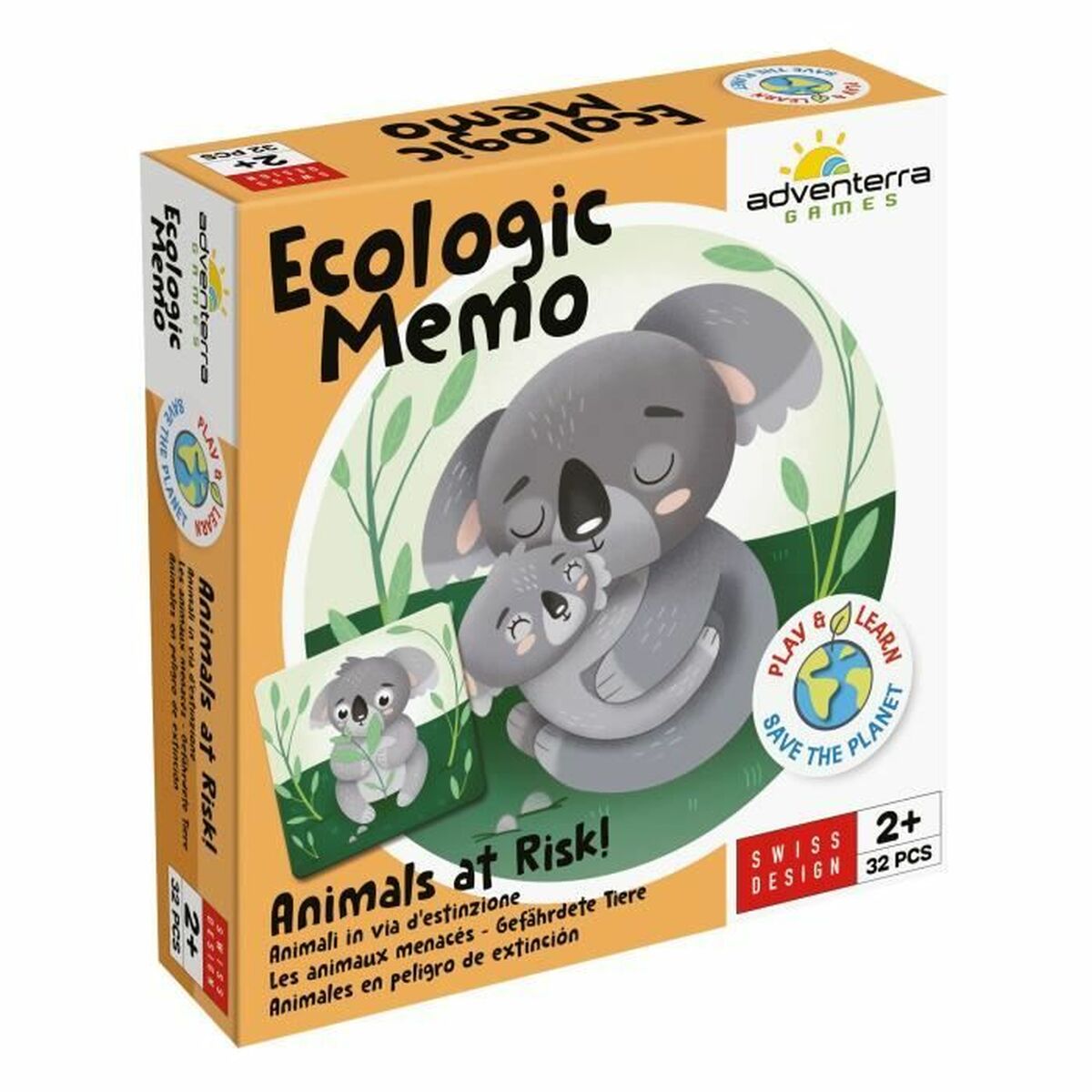 Utbildningsspel Adventerra Memo Ecológico Animales en Peligro