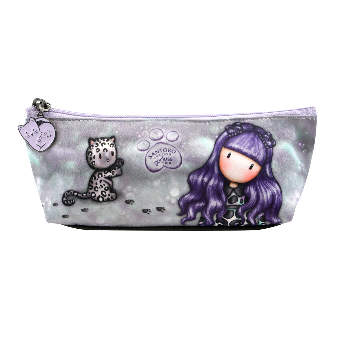 Skolväska Gorjuss Smitten kitten Svart Vit (22.3 x 8.8 x 5.7 cm)
