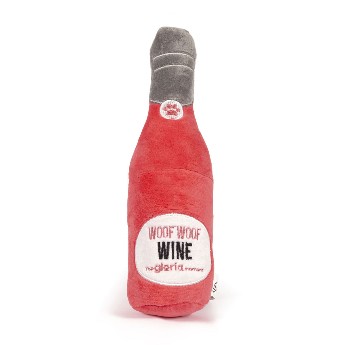 Mjuk leksak för hundar Gloria WOOF WOOF WINE Röd Polyester