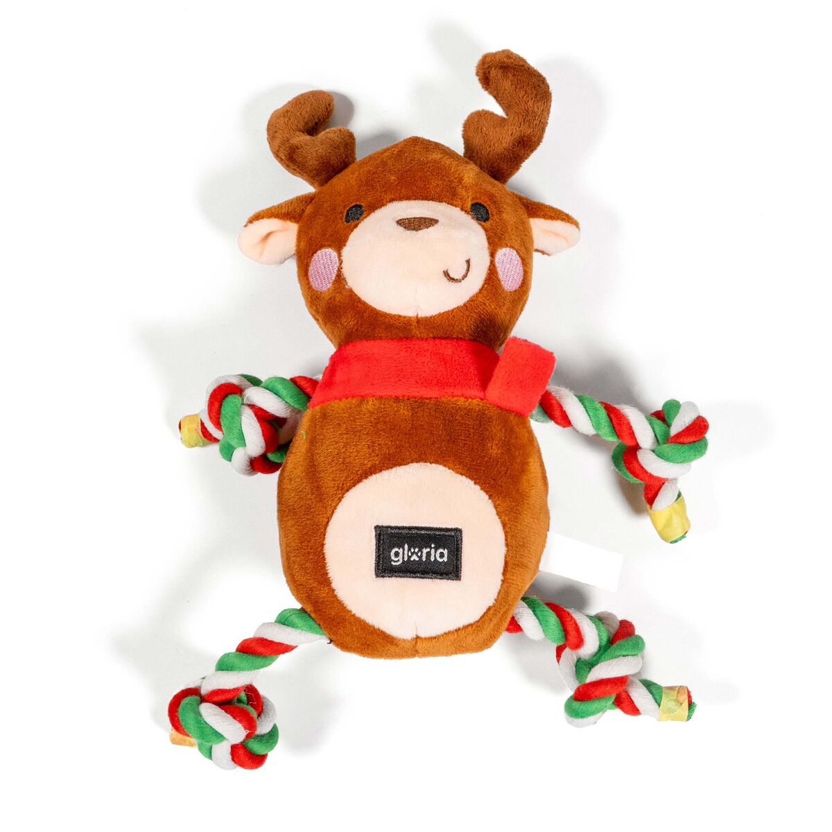 Mjuk leksak för hundar Gloria XMAS RUDOLF Brun