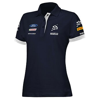 Polotröja kortärmad Sparco S013007MSBM1S Marinblå Kvinna S