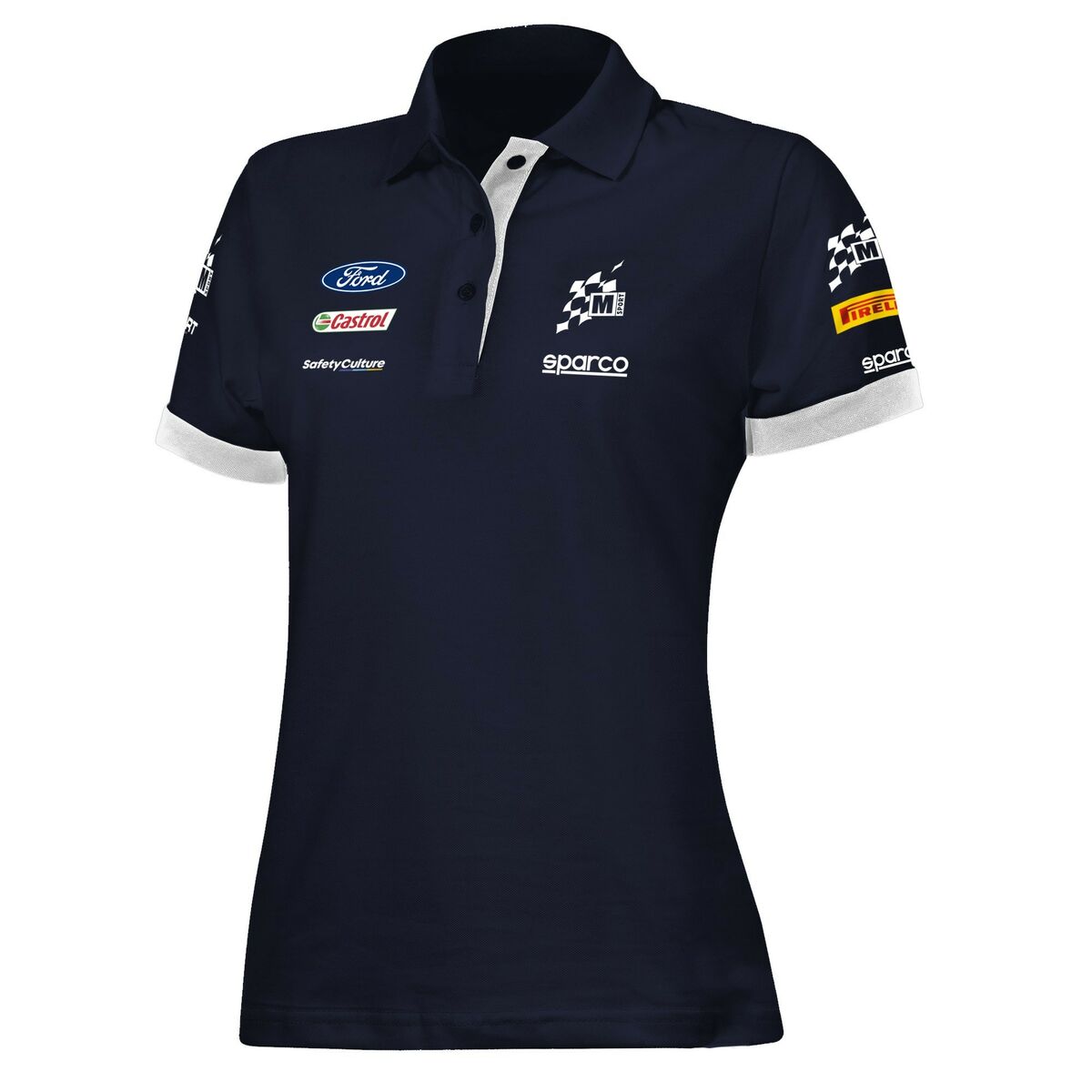 Polotröja kortärmad Sparco S013007MSBM1S Marinblå Kvinna S - 3