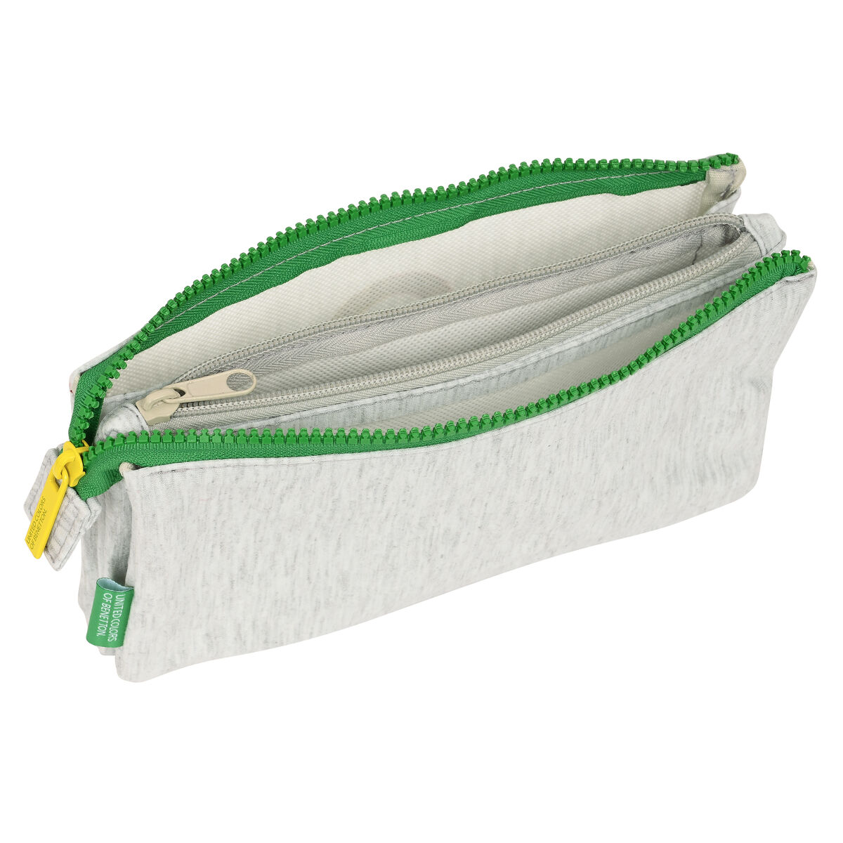 Tredubbel Carry-all Benetton Pop Grå (22 x 12 x 3 cm) - 3