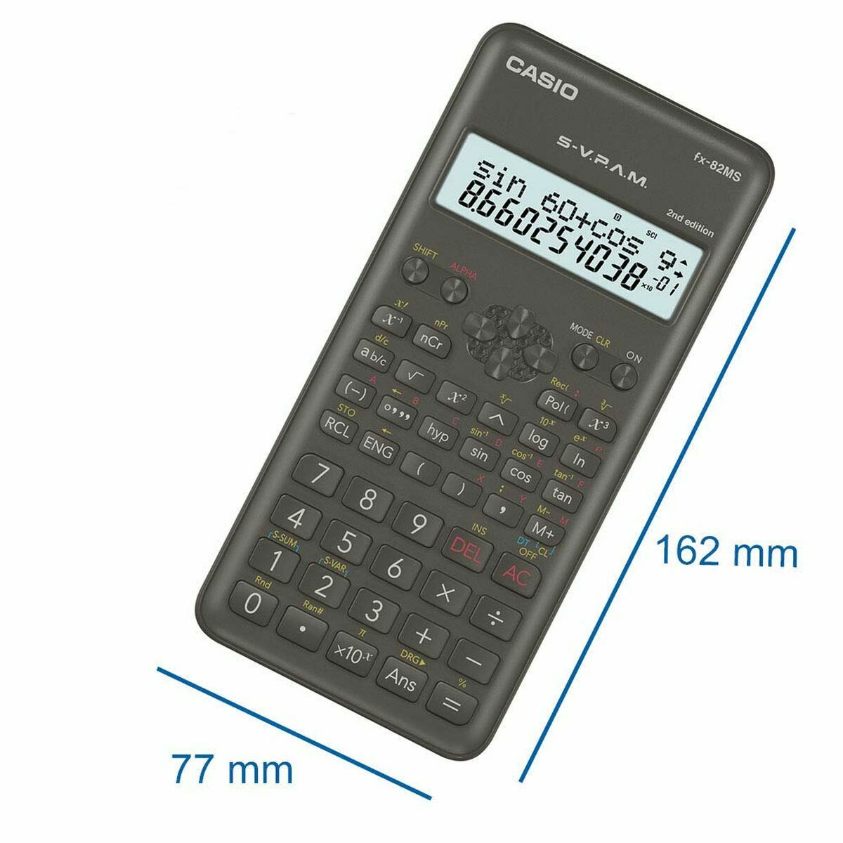 Vetenskaplig Kalkylator Casio FX-82 MS2 Svart Mörkgrå Plast - 3