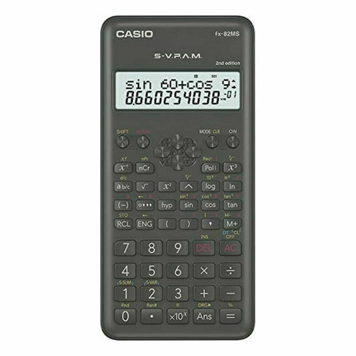 Vetenskaplig Kalkylator Casio FX-82 MS2 Svart Mörkgrå Plast