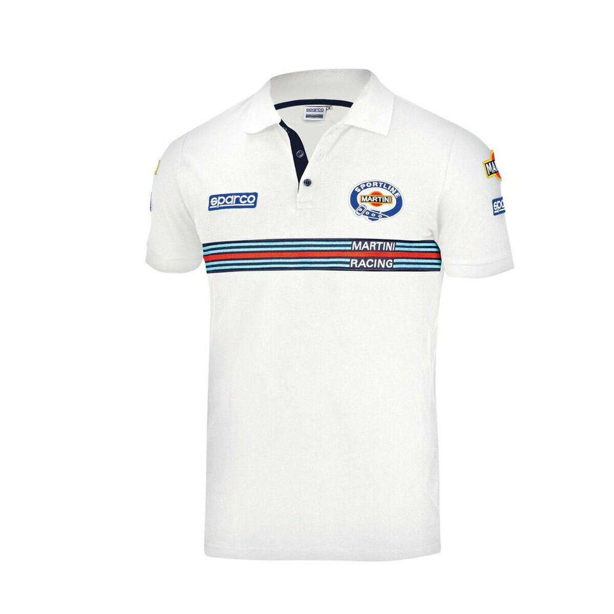 Polotröja kortärmad Sparco Martini Racing Vit