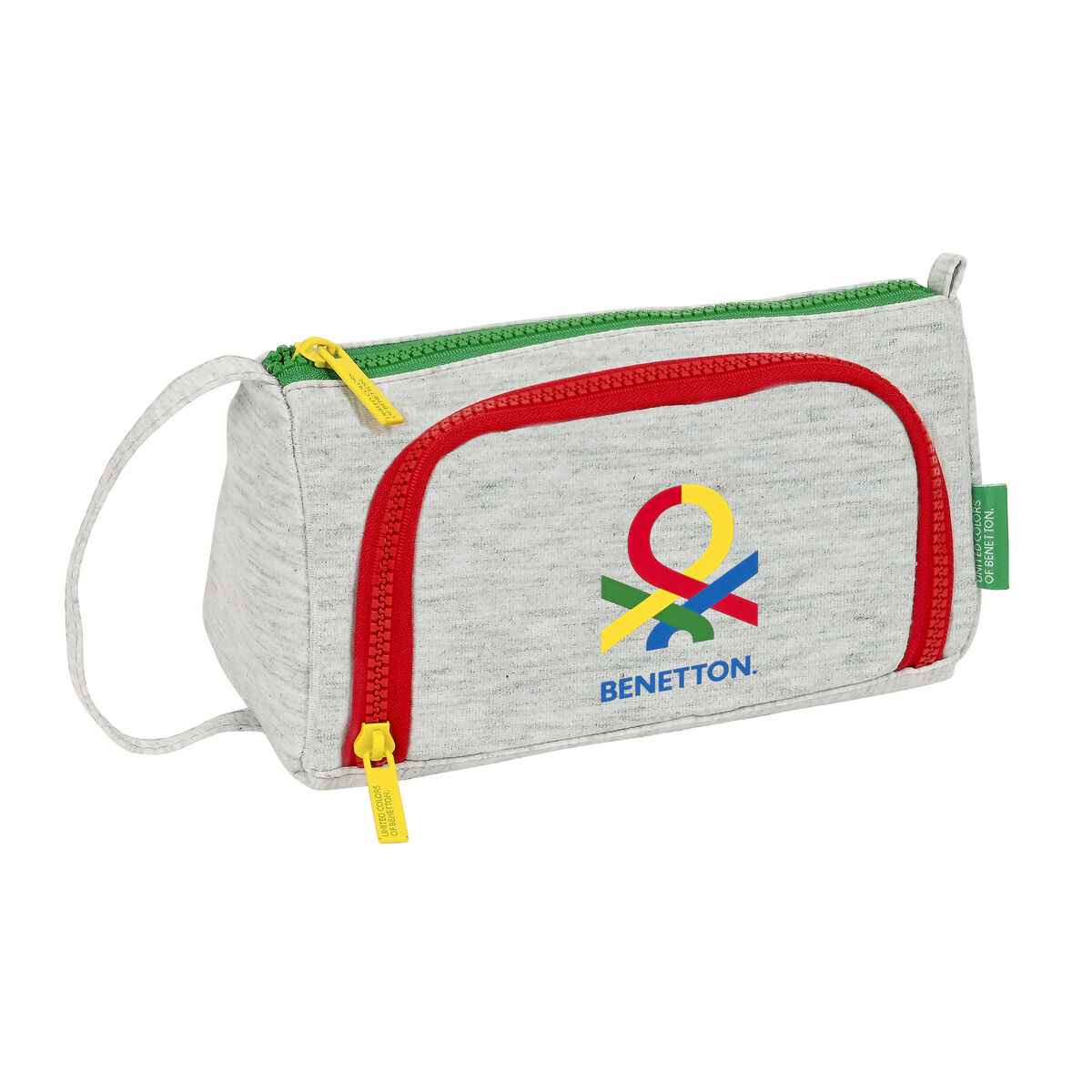 Pennfodral med tillbehör Benetton Pop Grå 20 x 11 x 8.5 cm (32 Delar)