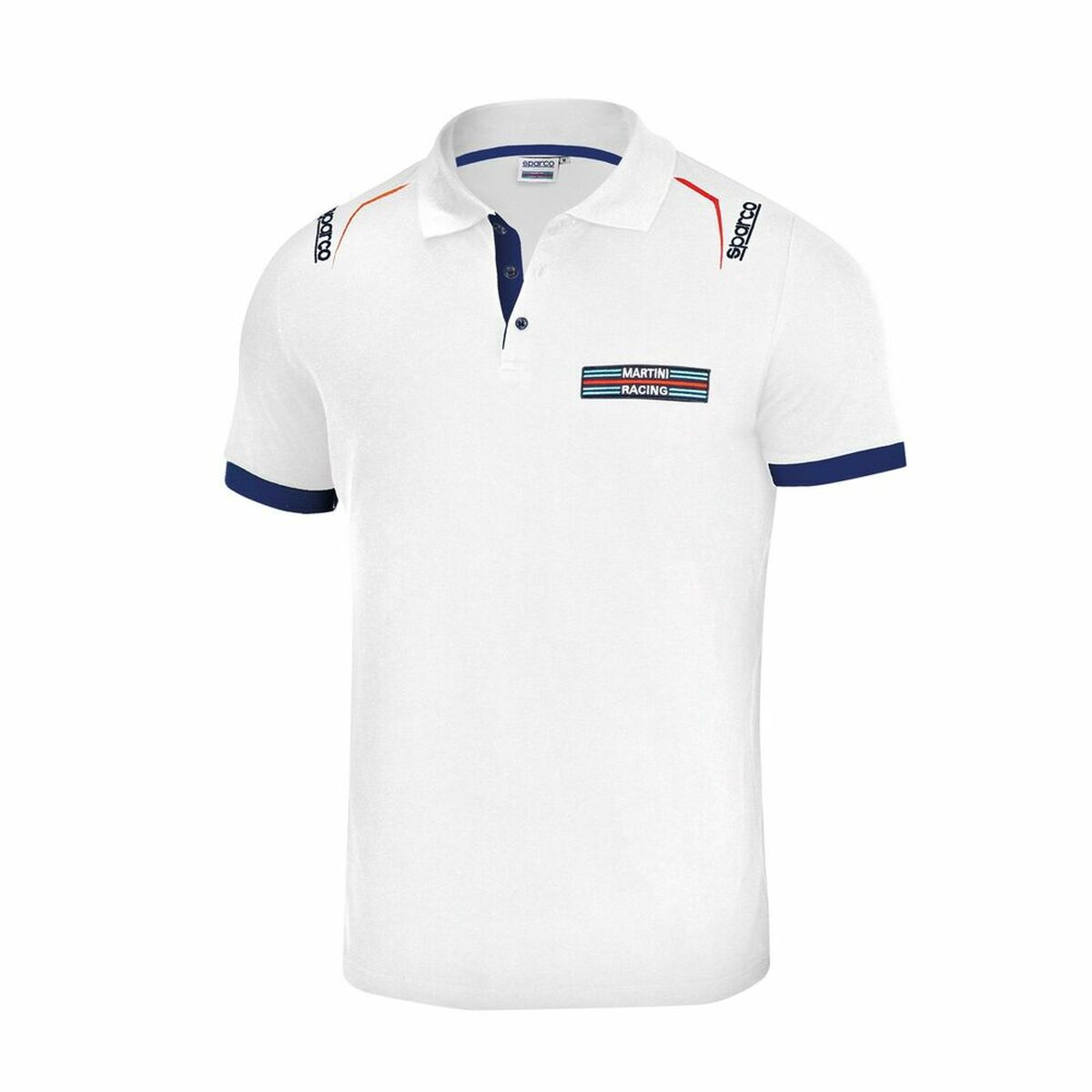 Polotröja kortärmad Herr Sparco Martini Racing Vit