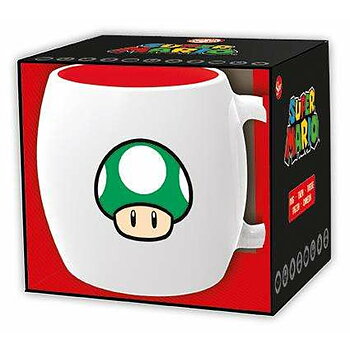 Kopp i låda Super Mario 1-UP Keramik 360 ml