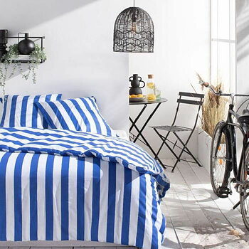 Påslakan TODAY Summer Stripes Blå 240 x 220 cm