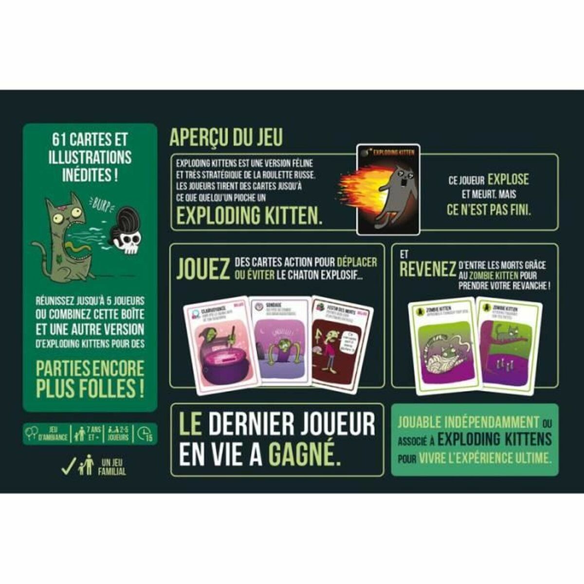 Sällskapsspel Asmodee Zombie Kittens - 3