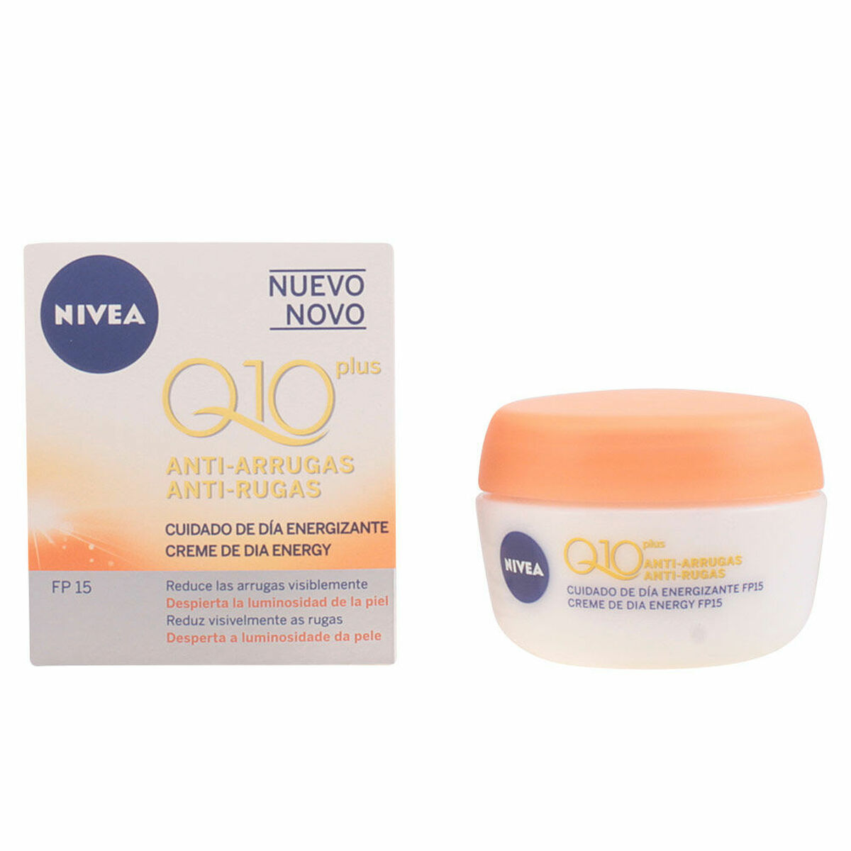 Energigivande kräm mot rynkor Nivea Q10+ Spf 15 50 ml