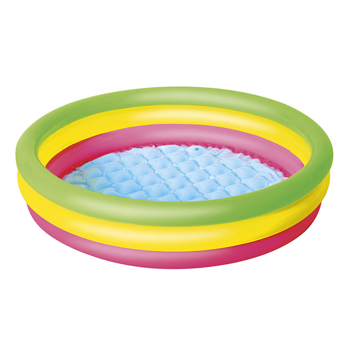 Bestway Uppblåsbar Barnpool med 3 Ringar Mjukbottnad 102x25 cm +2 År Trädgård 51104 - 2