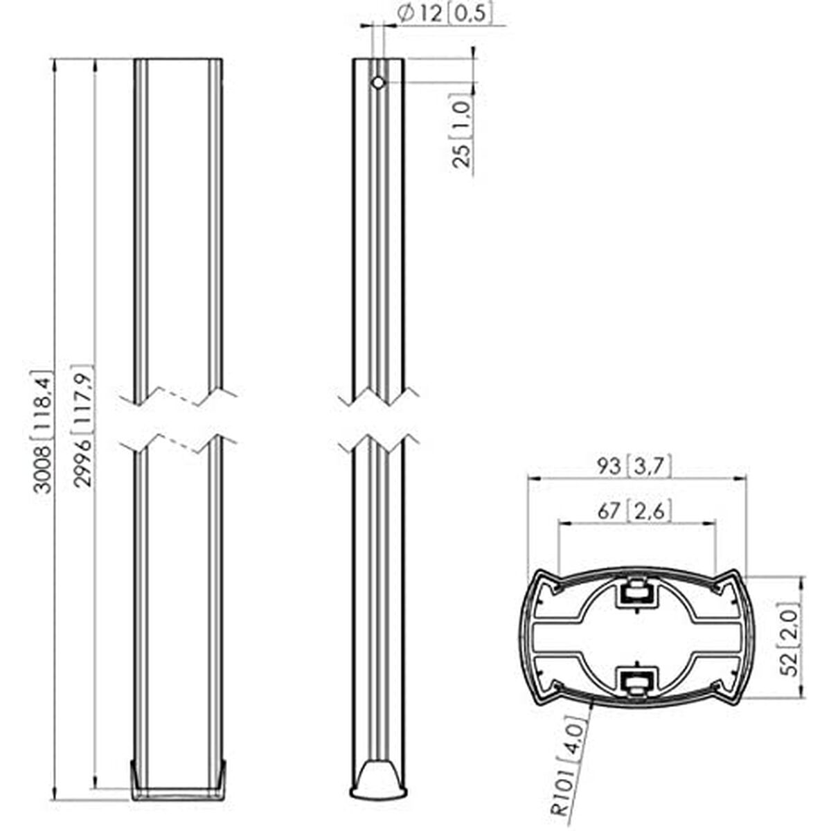 Stöd Vogel's 7225300 Svart - 3