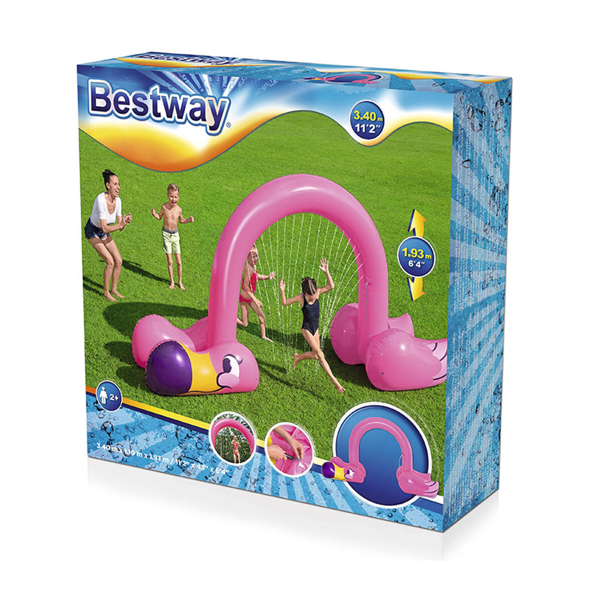 Bestway Jumbo Flamingo Sprinkler 340x110x193 cm +2 Years Garden 52382 - 2