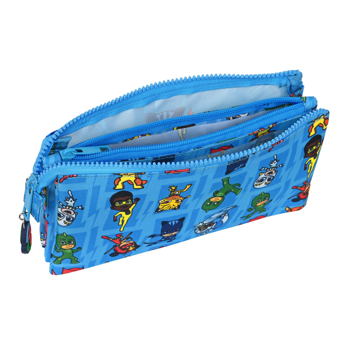 Tredubbel Carry-all PJ Masks Blå 22 x 12 x 3 cm - 3