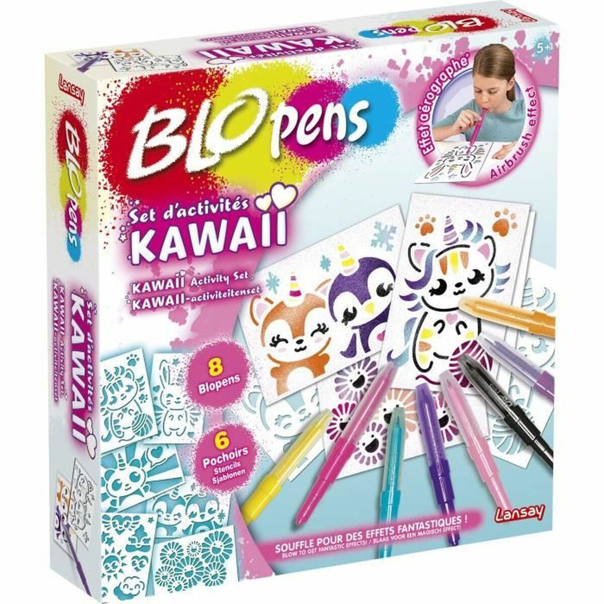 Aktivitetslåda för förgläggning Lansay BLOPENS KAWAII Multicolour - 2