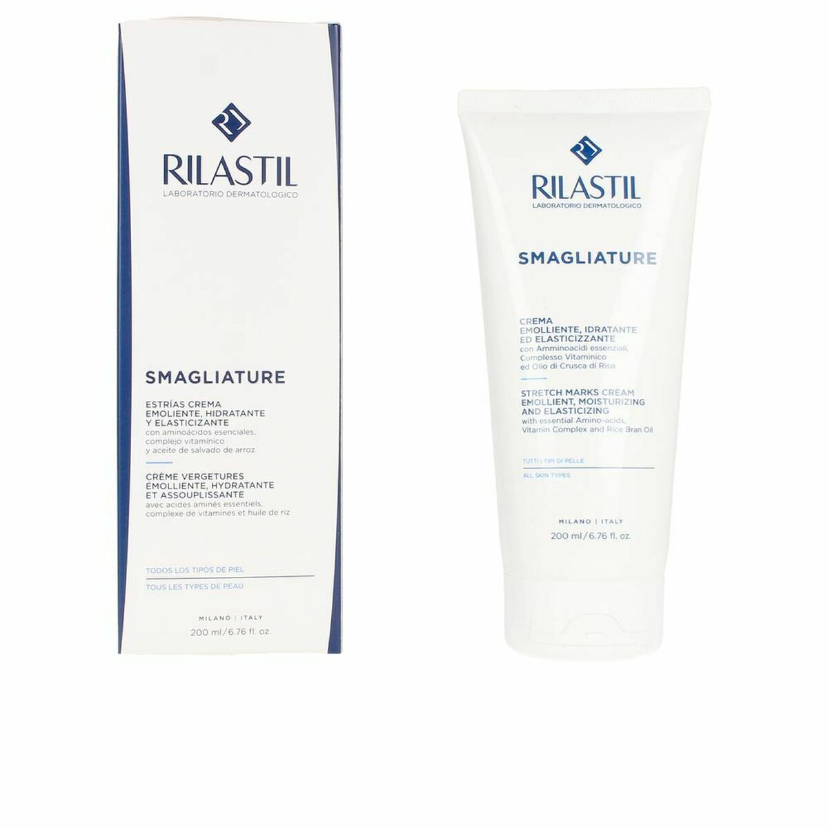 Kräm mot bristningar Rilastil Smagliature 200 ml