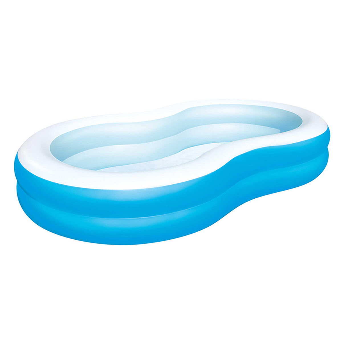 Bestway Uppblåsbar Pool 2 Kammare Stora Sjön 262x157x46 cm +3 År Trädgård 54117