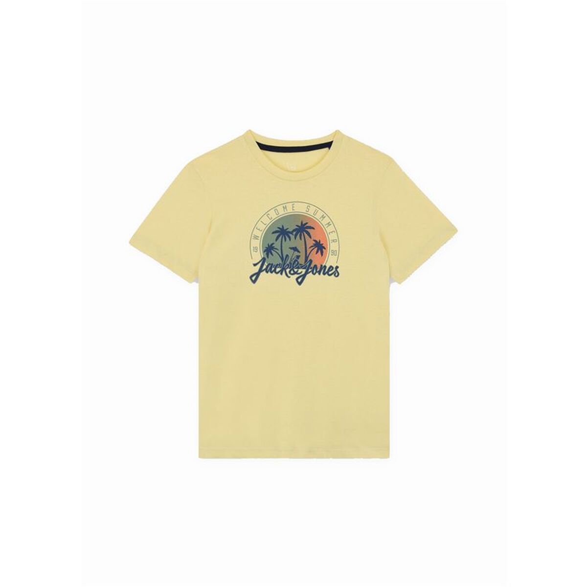 Barn T-shirt med kortärm Jack & Jones Jjsummer Smu Vibe Ss Crew Gul