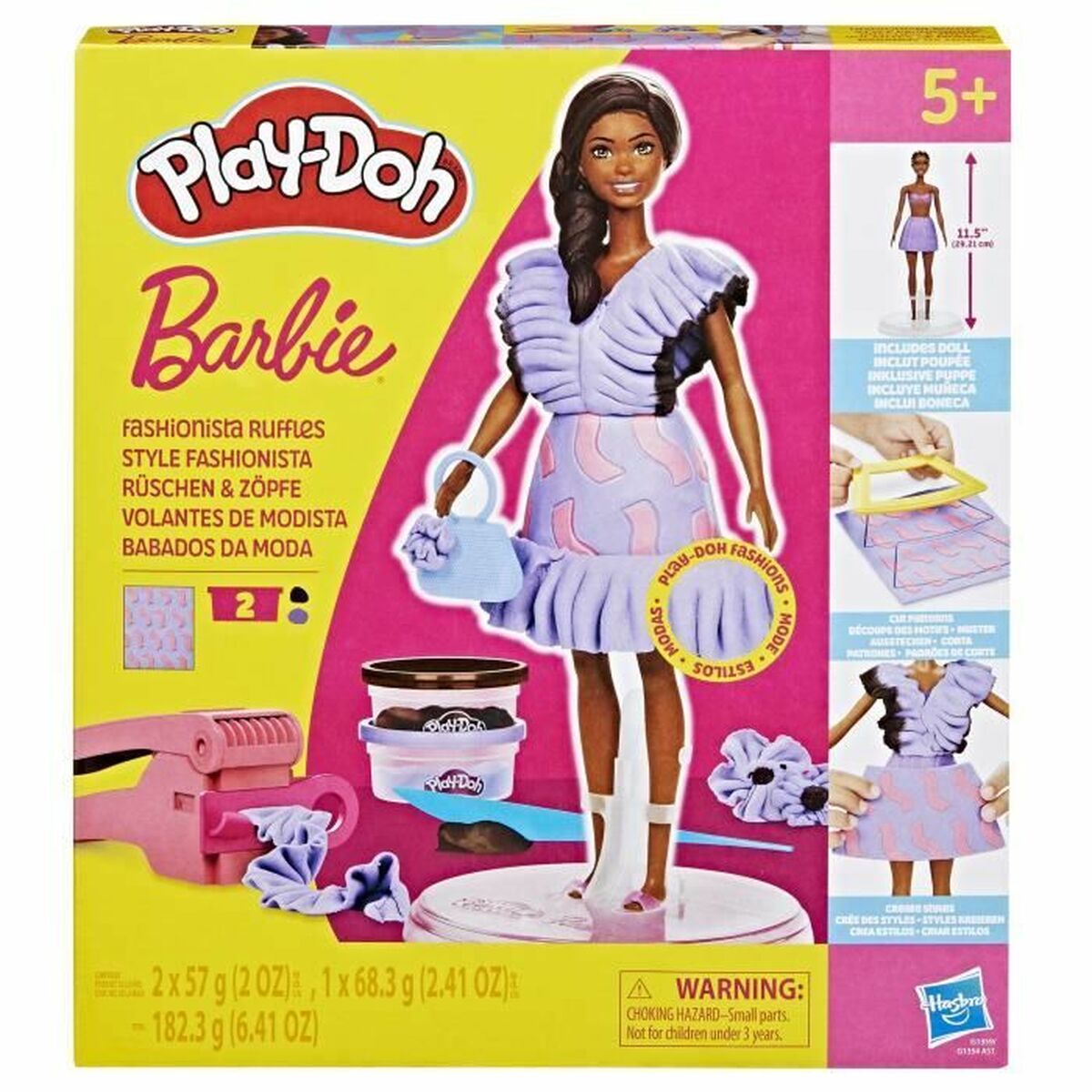 Modellera Spel Play-Doh Barbie Fashionista Ruffles Multicolour 730 g