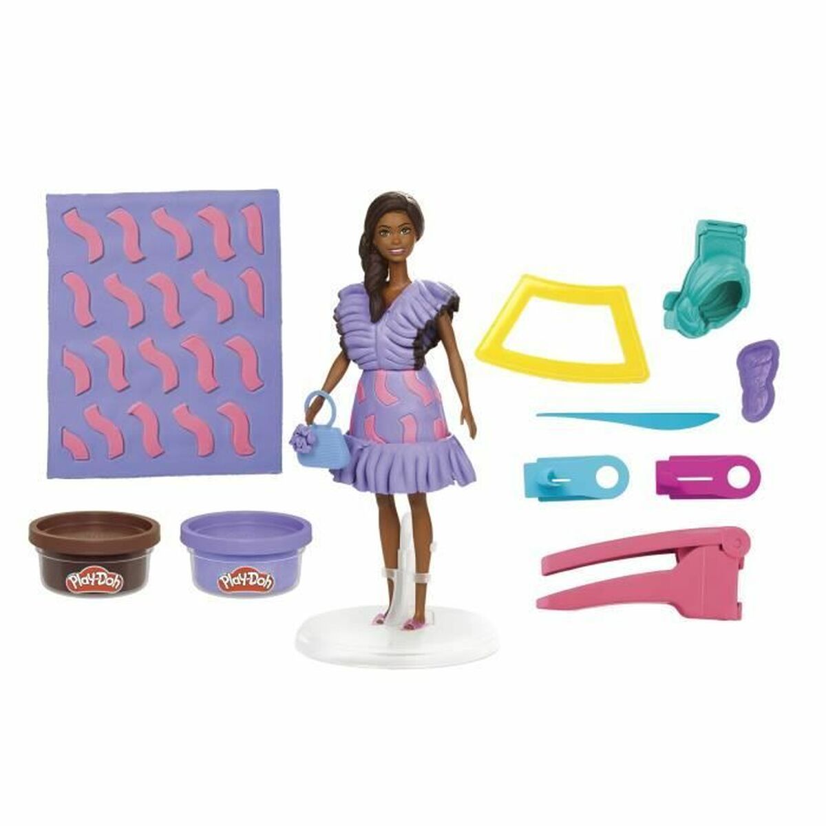 Modellera Spel Play-Doh Barbie Fashionista Ruffles Multicolour 730 g - 3