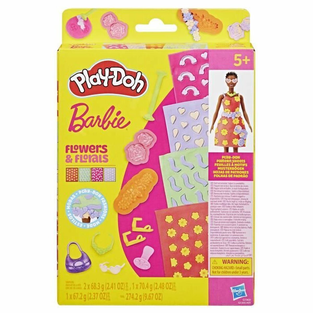 Modellera Spel Play-Doh Barbie FLowers & Florals Multicolour