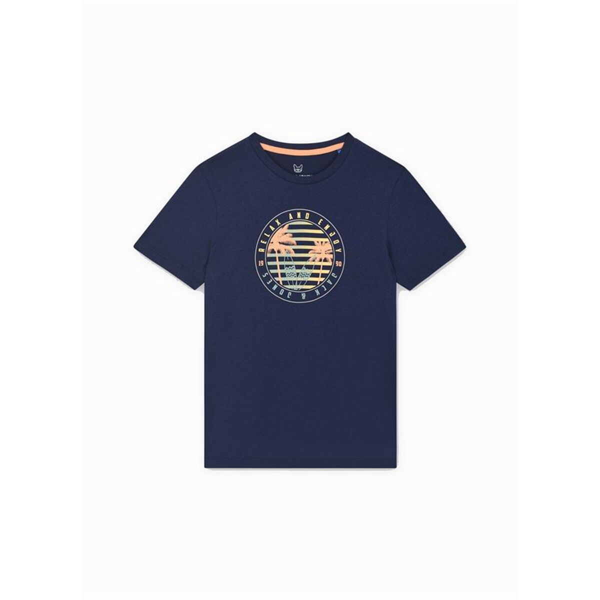 Barn T-shirt med kortärm Jack & Jones Jjsummer Smu Vibe Tee Ss Crew Marinblå
