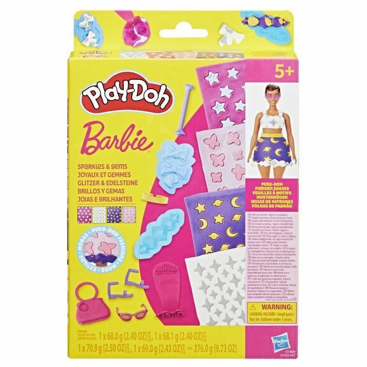 Modellera Spel Play-Doh Barbie Sparkles & Gems Multicolour