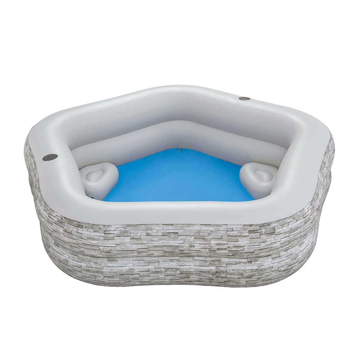Bestway Uppblåsbar familjepool 213x206x53 cm +6 År Trädgård 54423