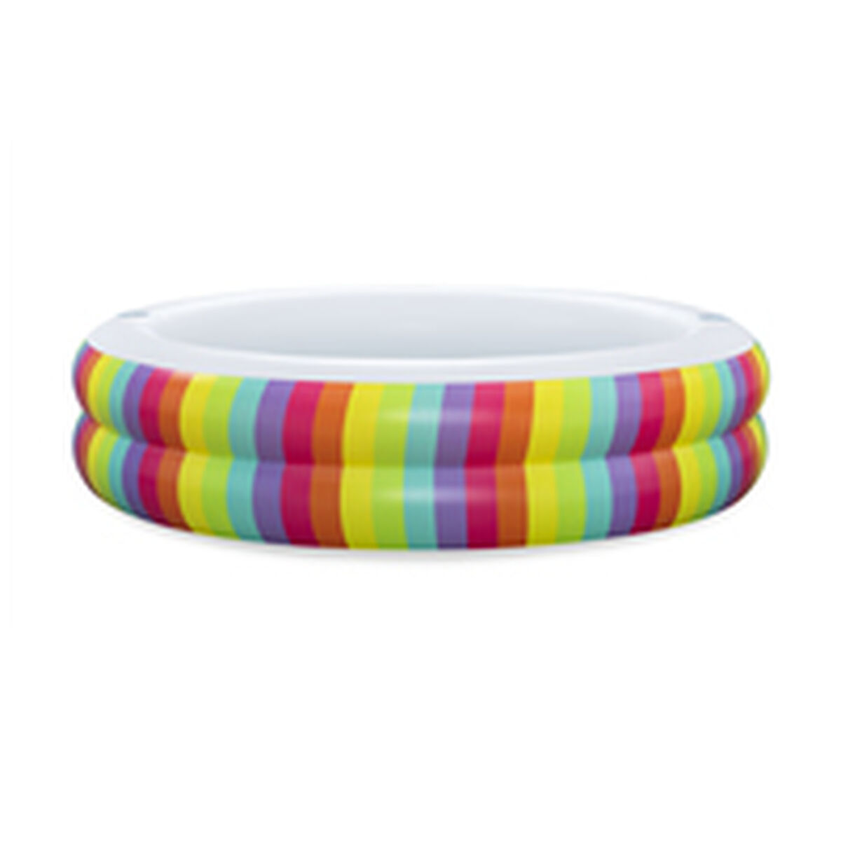 Bestway Barnpool 2 Ringar Regnbåge 206x206x51 cm +6 År Trädgård 54443 - 2
