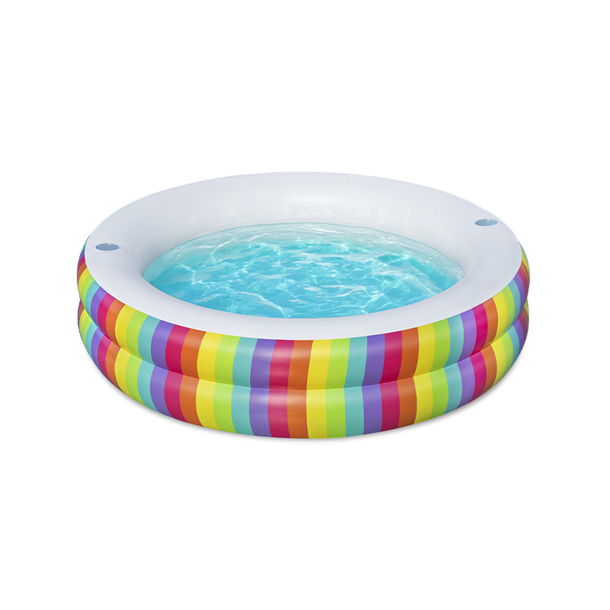 Bestway Barnpool 2 Ringar Regnbåge 206x206x51 cm +6 År Trädgård 54443