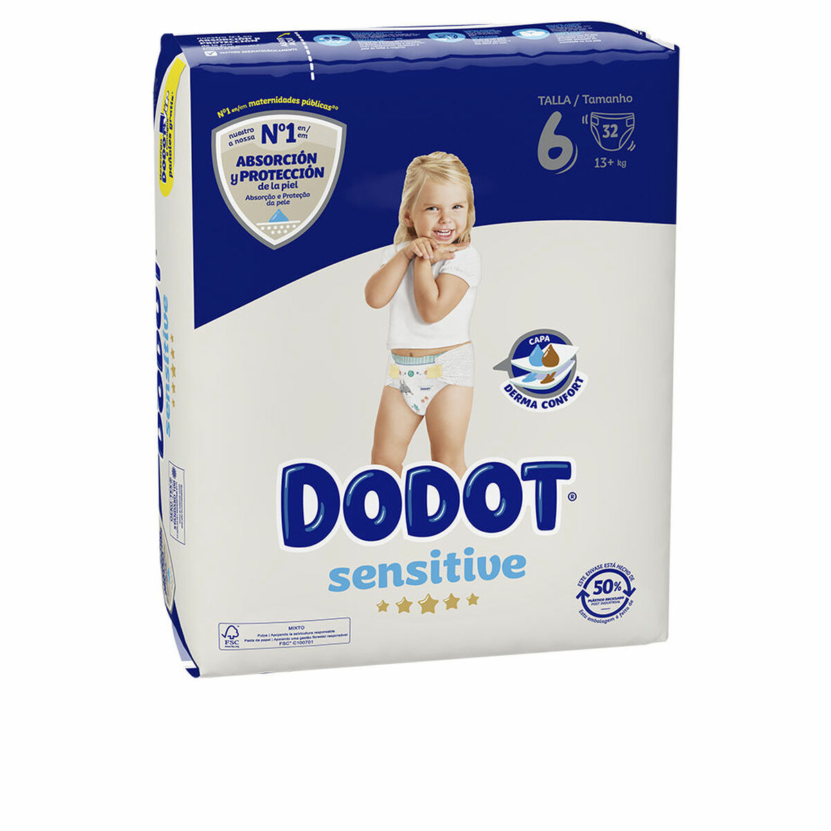 Engångsblöjor Dodot Sensitive 6 +13 kg (32 antal)