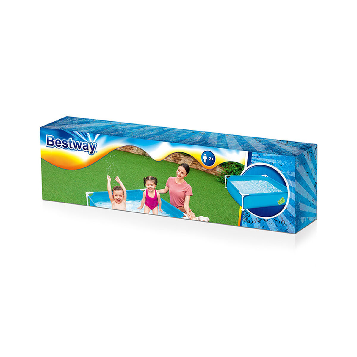 Bestway Barn Stabil Pool 122x122x30,5 cm +2 År Trädgård 56217 - 2