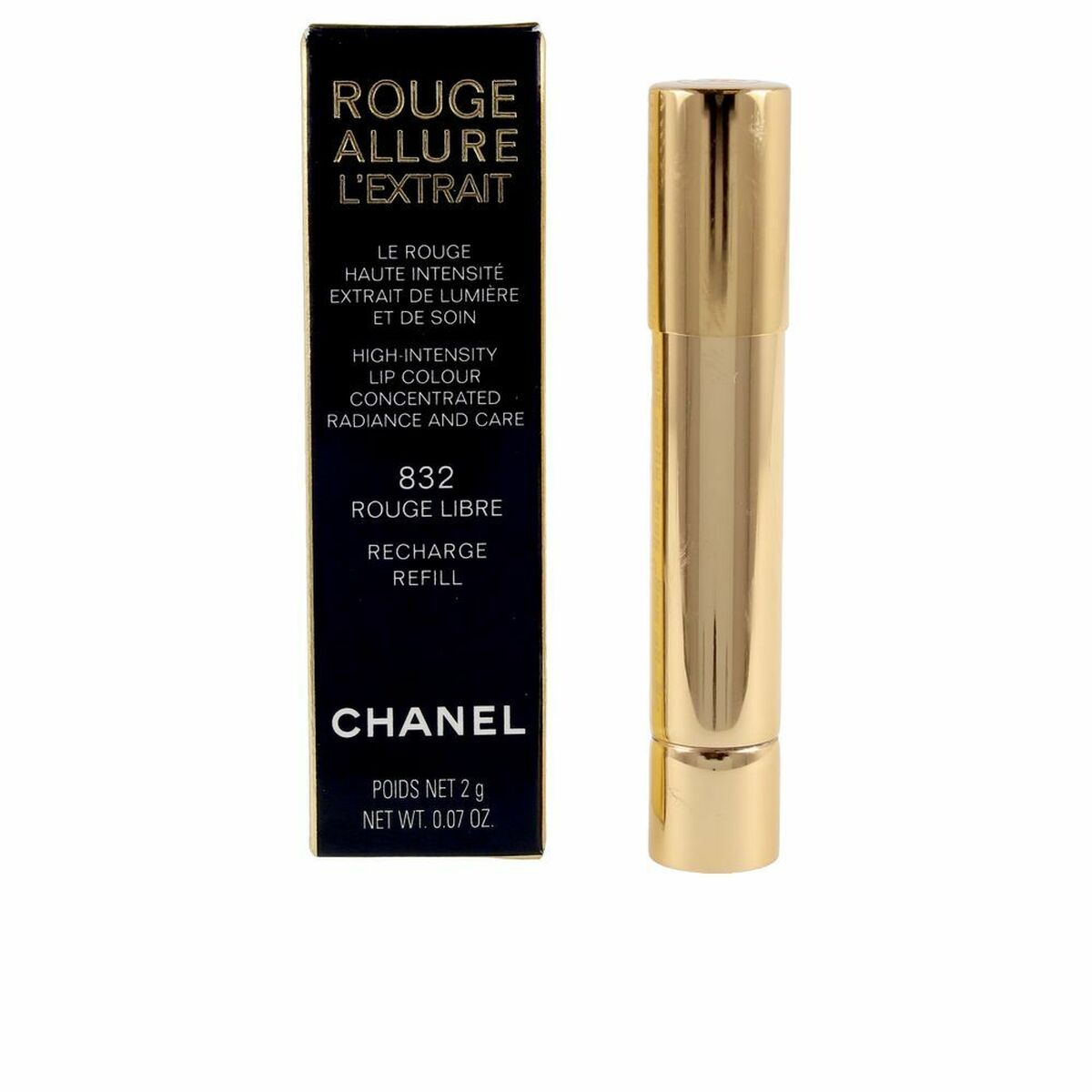 Läppstift Chanel Rouge Allure Extrait Rouge Libre 832 Rouge Libre 832 1 Nº 832 Rouge Libre 2 g (1 antal) - 2