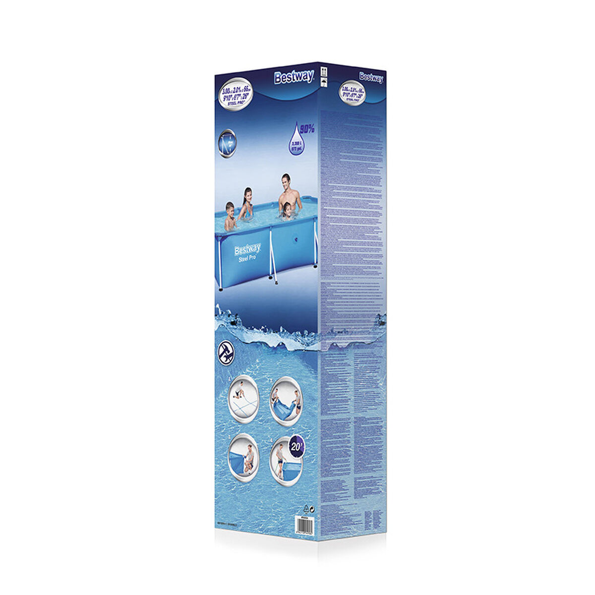 flyttbar pool Bestway 300 x 201 x 66 cm 201 x 300 x 66 cm - 2