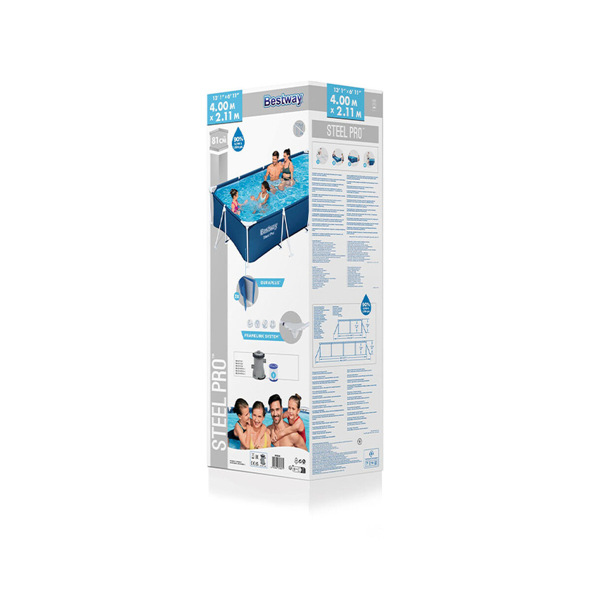 flyttbar pool Bestway 400 x 211 x 81 cm 211 x 400 x 81 cm - 2