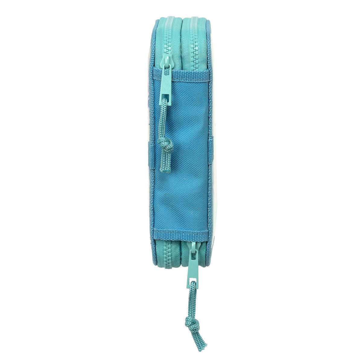 Dubbelt pennfodral Baby Shark Surfing Blå Vit 12.5 x 19.5 x 4 cm (28 Delar) - 2