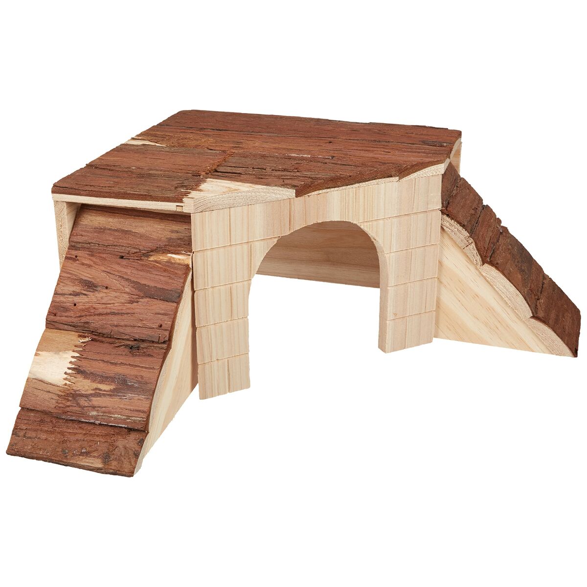 Hus för gnagare Kerbl 37 x 37 x 16 cm Brun Trä Gnagare