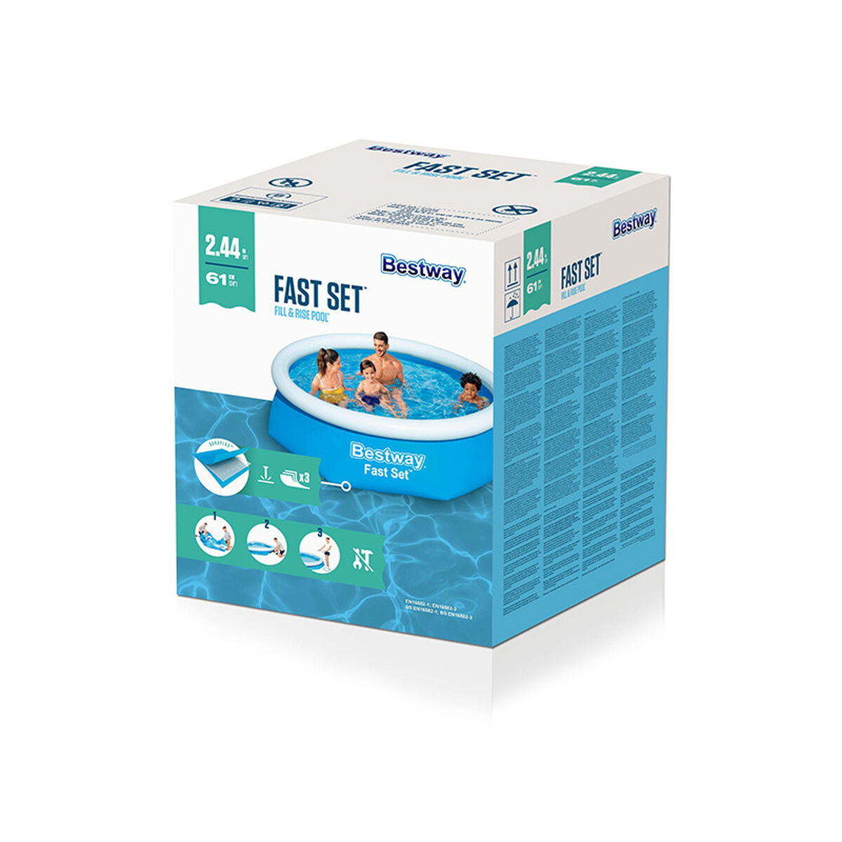Bestway Uppblåsbar Pool Vuxen Ring 305x66 cm Trädgård 57456 - 2