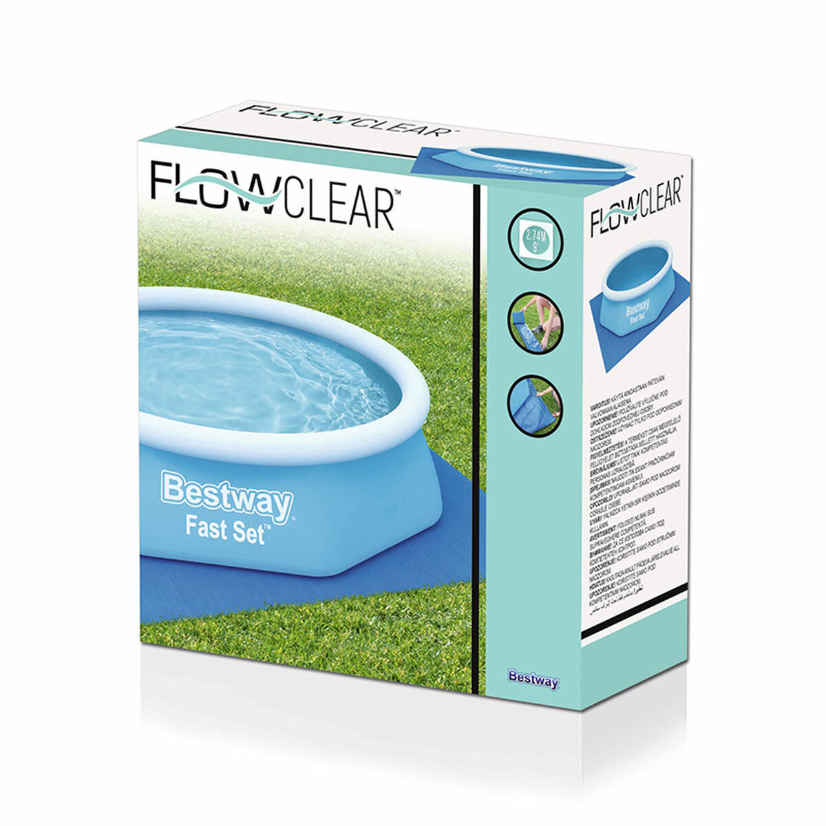 Bestway Pool Grundsatzung skydd 274x274 cm Trädgård 58000 - 2