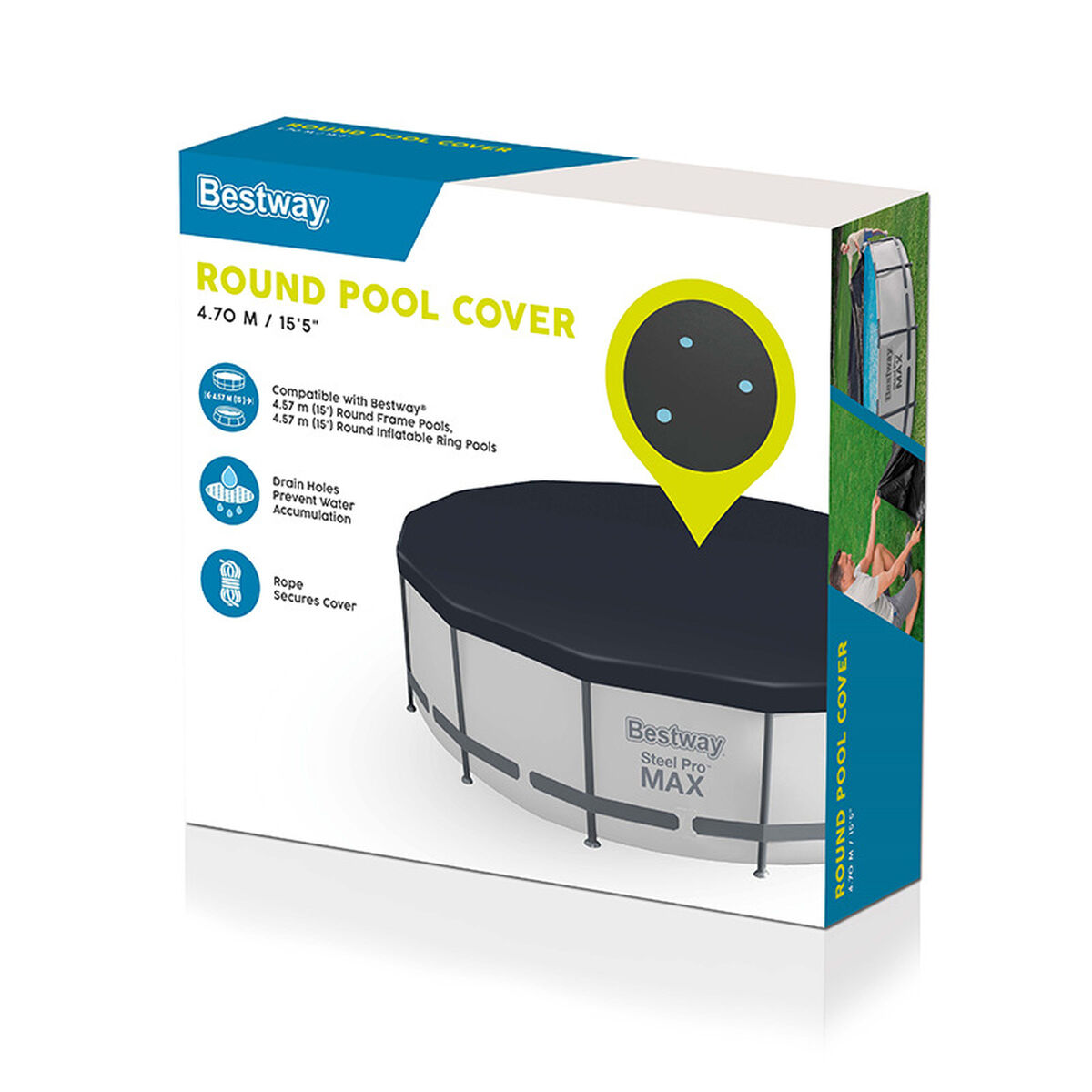 Bestway Pool Cover PVC D457 cm Trädgård 58038 - 2