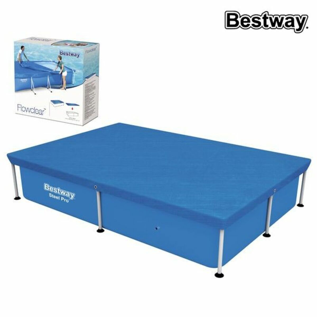 Bestway Pooltäckning 224x154 cm Trädgård 58103