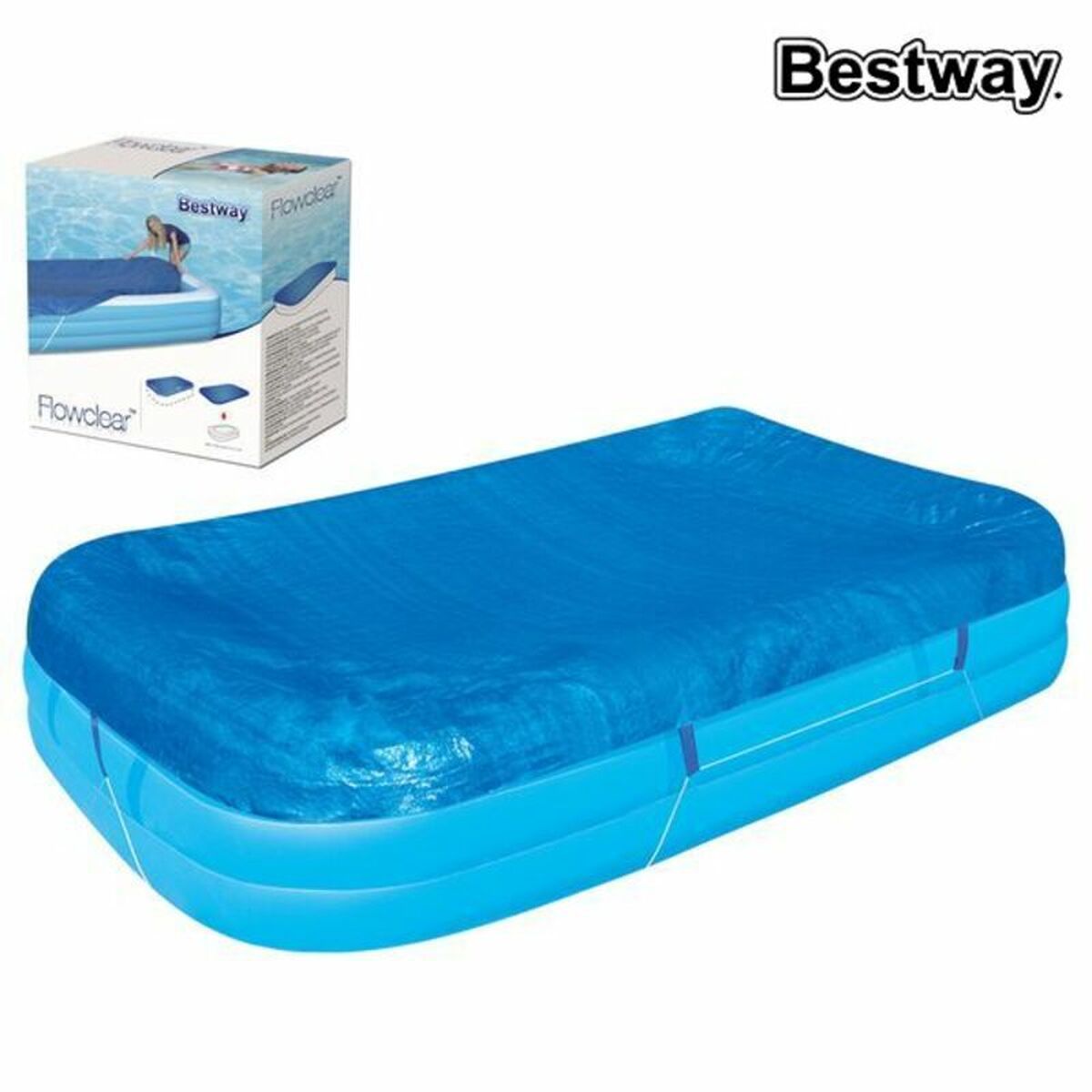 Bestway Omslag Uppblåsbar Pool 340x230 cm Trädgård 58108