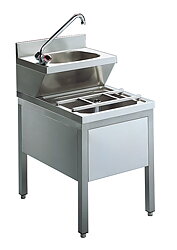 Handtvätt enhet med dräneringssystemet kombination, 500x700 mm